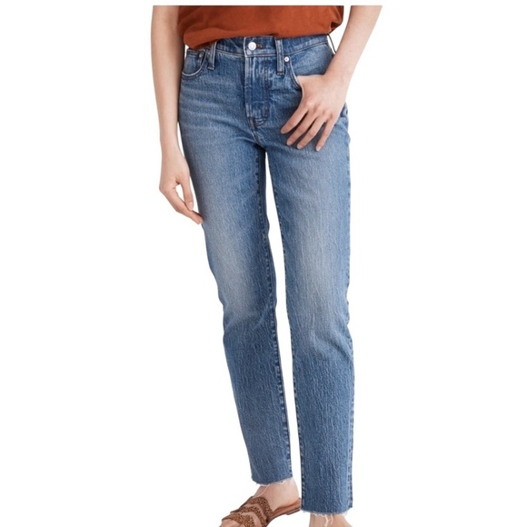 Madewell Denim - Madewell The Mid-Rise Perfect Vintage Jean Raw Hem Size 28